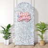 SaitiMade 7.2 FT Bling Arch Backdrop Cover, Silver Sequin Wedding