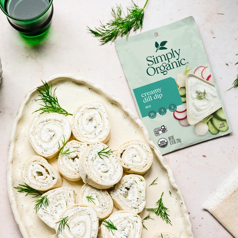 Simply Organic Creamy Dill Dip Mix, Gluten Free, 0.7 Ounces