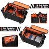 FUZVOL Heavy Duty Tool Bag with Wide Mouth, Full-Open Tool