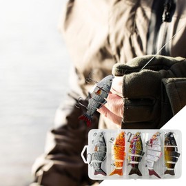 Fishing Lures for Bass Trout | Realistic Swimming Lures Slow Sinking Crankbaits, Hard Fake Baits, Fishing Gear for Freshwater & Saltwater Fishing