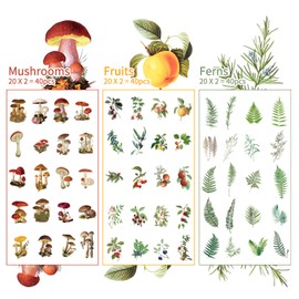 6 Packs Scrapbook Stickers, Scrapbook Stickers, Flower Stickers, Decoration Planner, Stickers, Plant Stickers, Clear, for Scrapbooking, Diary, Album, Journals, DIY Arts and Crafts (Monet)