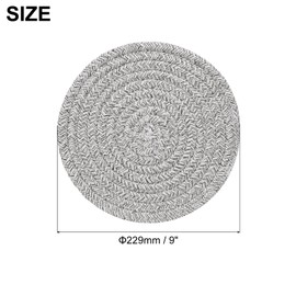 sourcing map 8 Inches Trivets for Hot Dishes, Heat Resistant Black-Beige Trivets for Hot Pots and Pans, 5 Pcs Cotton Hot Pads Coasters Mat for Countertops, Cooking