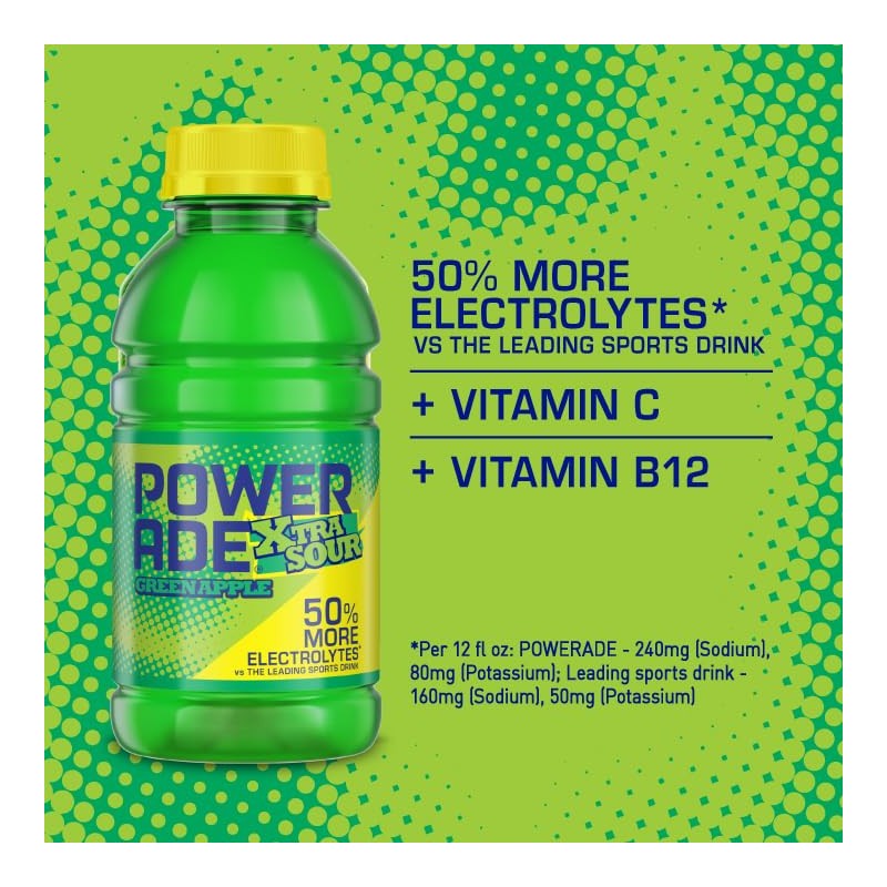 POWERADE Green Apple XTRA Sour 12oz 8pk