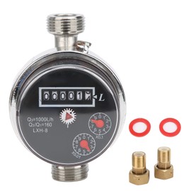 LXH‑8 1/2 Cold Water Meter Highly Sensitive Remote Water Gauge Meter Houshold Use
