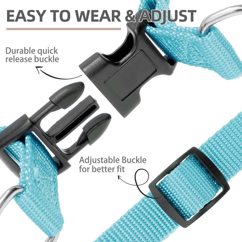 PUPTECK No Pull Dog Harness Soft Adjustable Basic Nylon Step