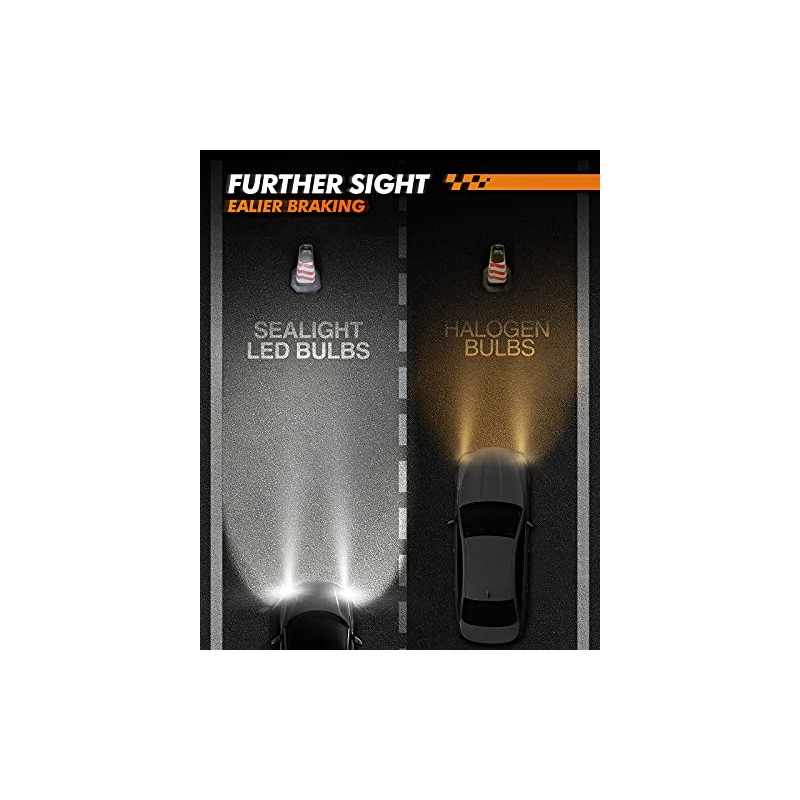 Sealight Focos LED 9005/HB3 H11 Plug and Play 60000 LM,