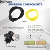 VVORHSBELL Fuel Pressure Regulator, Adjustable 0-140 PSI Aluminum Universal Fuel