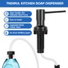 Soap Dispenser for Kitchen Sink, Matte Black Built in Soap
