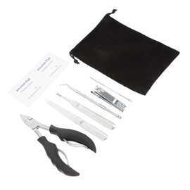 IWOWHERO 7pcs Stainless Steel Nail Clipper Grooming Kit Ergonomic Fingernail Trimmer for Easy Nail Care Includes Non Slip Handle for Efficient Grooming