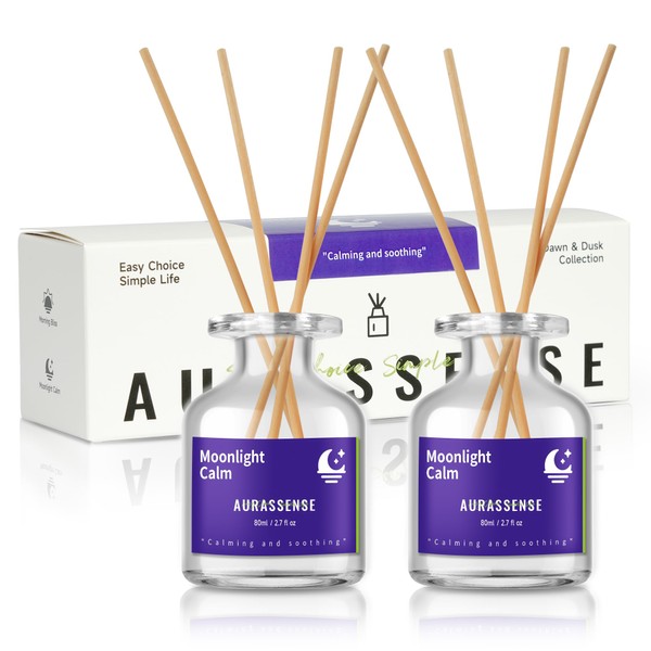 AurassenseECSL Reed Diffuser Set - 2 Bottles (2.7 fl oz/80ml
