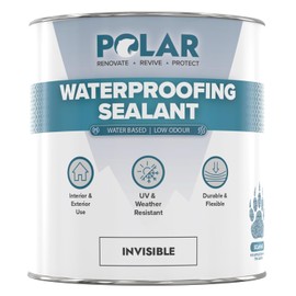 Polar Waterproofing Sealant - 33 Fl Oz - Clear Invisible Finish - Outdoor Waterproof Coating for Interior & Exterior Wood, Brick, Stone Surfaces, Concrete Tile & Grout - One Coat Waterproof Protection
