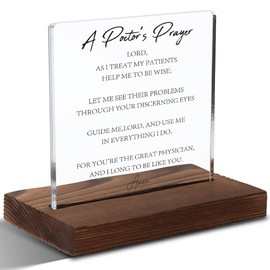 Doctors Prayer Gifts, Thank You Gifts for Doctor's Prayer, Doctor's Day Gifts for Doctor's Prayer, Modern Acrylic Desk Plaque with Inspirational Quotes, 10 x 10 x 1.5 cm,XXD9