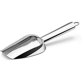 Ice Scoop, Set of 2, HaWare Stainless Steel Small Weighing Scoop, Flour Scoop, Food Scoop, Bag Shovel, Filling Scoop for Kitchen, Bar, Buffet, Party, Versatile & Dishwasher Safe - 5 oz