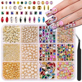 Luxury 3D Nail Charms Rhinestones Bangle Nail Charms and Gems