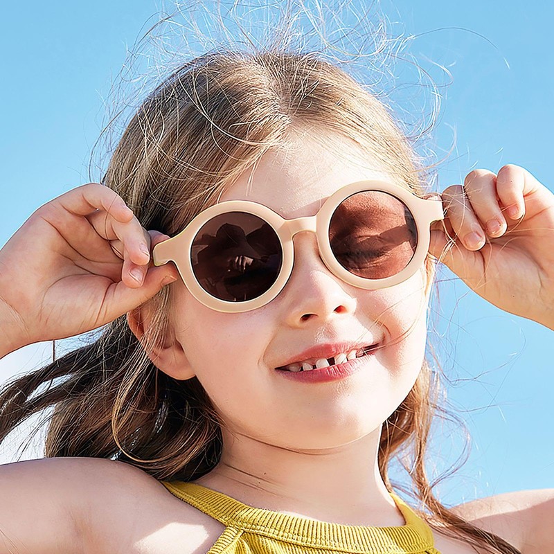 CWPFVQA 1 x Children's Straw Hat, 1 Pair of Sunglasses,