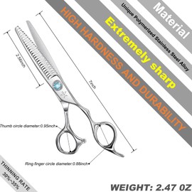 Fengliren High-end Professional Hair Cut Thinning Scissors Hair Cutting Teeth Shears Barber Hairdressing Texturizing Scissor Extremely Very Sharp 6.3 Inch Stainless Steel Alloy For Men Women Salon