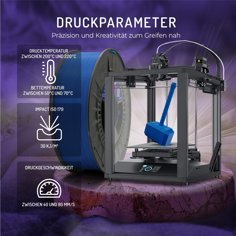 WINKLE PLA Tough Filament 1.75 mm Dark Blue, 300 g