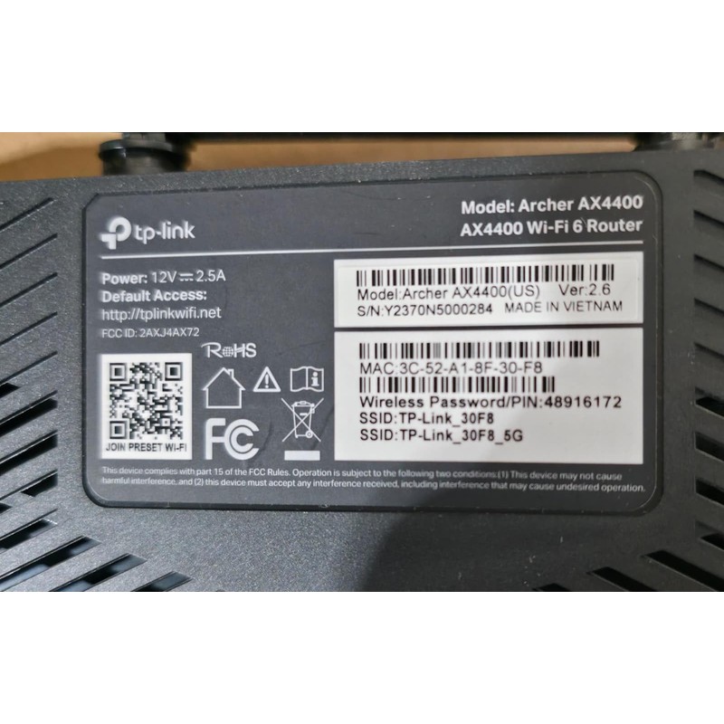 TP-Link AX4400 Mesh Dual Band 6-Stream Router (Renewed)