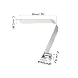 PATIKIL 5pcs 9.5x7.5mm Kayak Paddle Snap Pole Push Button Spring Clip Steel Solid Button Locking Tube Single Pin Awning Tent Pole for Camping