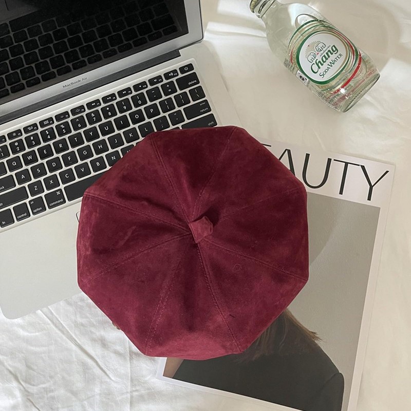 CSILOVEE Beret Hat, Women's Hat, Stylish, Simple, Octagonal, Hair, Warm,