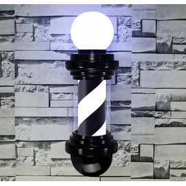 WDZD 20'' Mini Black Barber Pole Light
