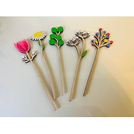 Wood flowers bouquet Wood Art Bouquet Hydrangea Daisy Dahlia Daffodil Cherry blossom