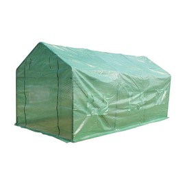 Mytunes Walk-in Greenhouse, Outdoor Heavy Duty Garden Plant Greenhouse Tummel Tent Garden Dome Accessory w/Roll-Up Windows, Zippered Door (15'x7'x7')