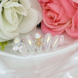Covenant handmade nail tips - Short ballerina / 언약식 수제네일팁 - 숏발레리나