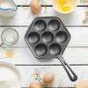 Commercial CHEF Danish Aebleskiver Pan, Pre-Seasoned Cast Iron, Seven Sections