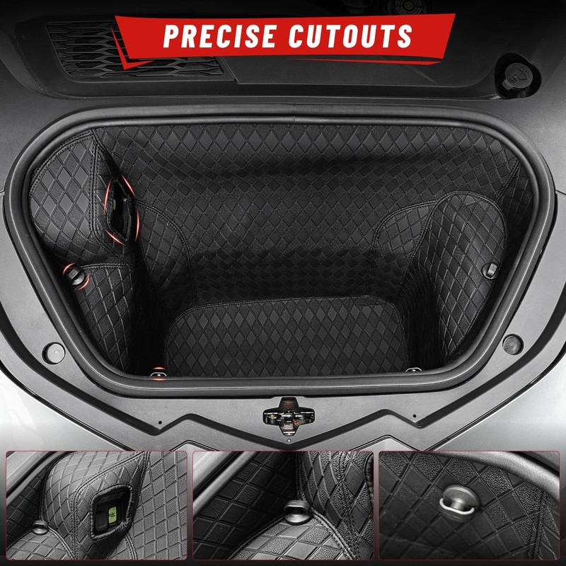 Bracingo Front Trunk Cargo Mat Liners,Binding Carpeted Full Size Mat