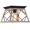 Q&S Rustic Farmhouse Ceiling Light Fixture Flush Mount Vintage Ceiling