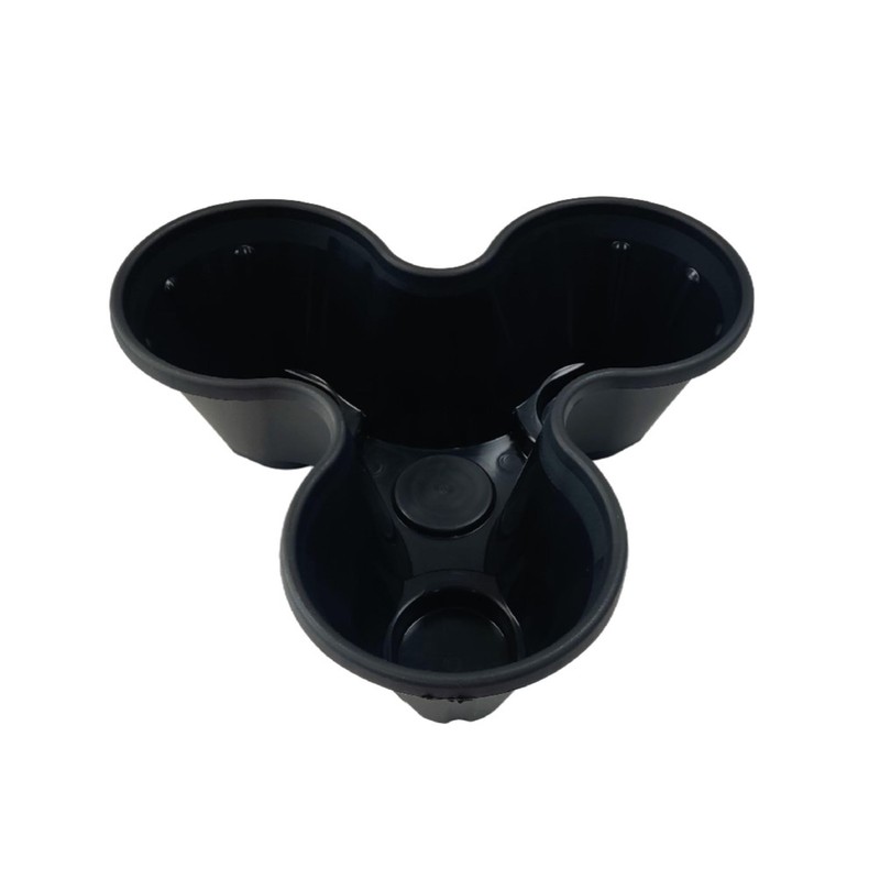 Shop4allsorts Set Of 3 Black Strawberry Trio Planters Stackable Plastic