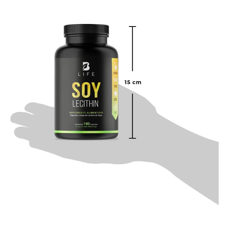Lecitina De Soya De 180 Cápsulas Soy Lecithin B Life