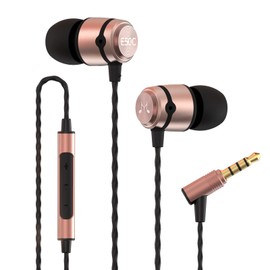 SoundMAGIC E50C Kabelgebundene Ohrhörer mit Mikrofon, In-Ear-HiFi-Kopfhörer, Gute geräuschisolierende Kopfhörer, Bequeme Passform, schwarz/Gold