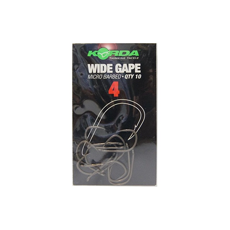 Korda Wide Gape Karpfenhaken, Größe:4