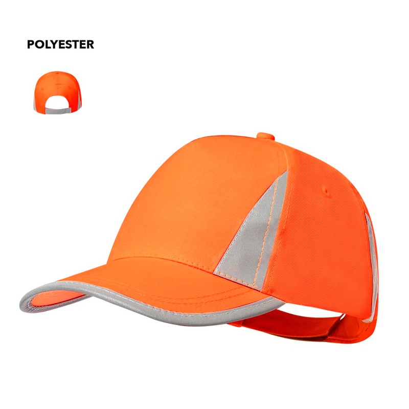 BLUECHOLON 5 Panel Polyester High Vis Adjustable Sports Hat Neon