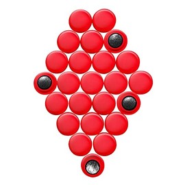 Small Planning & Notice Board Magnets - Red (1 Pack of 24)