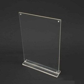 Acrylic A4 Portrait POP Display Stand Banner Signboard Banner Stand