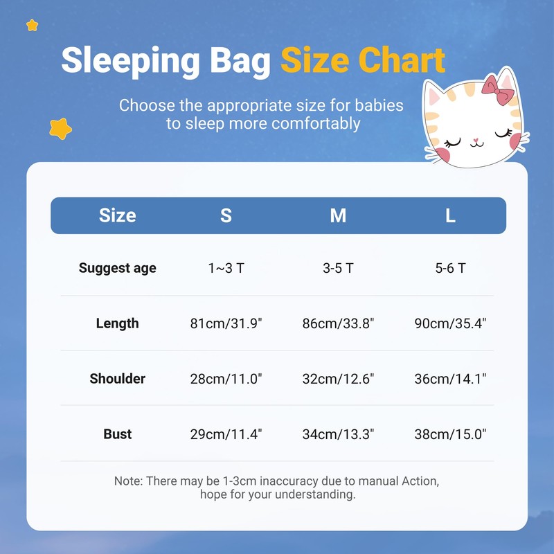 BETTERFUN - Saco de dormir para niños pequeños con pies