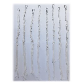 Rooherd Jeans Tzitzits Tassels Prayer Shawl Jewish Traditional Tzitzits Set for Pants/Accessories Blue and White Home Decor Tassels with Hanging Hooks for Hebrew Men or Women (8, White)