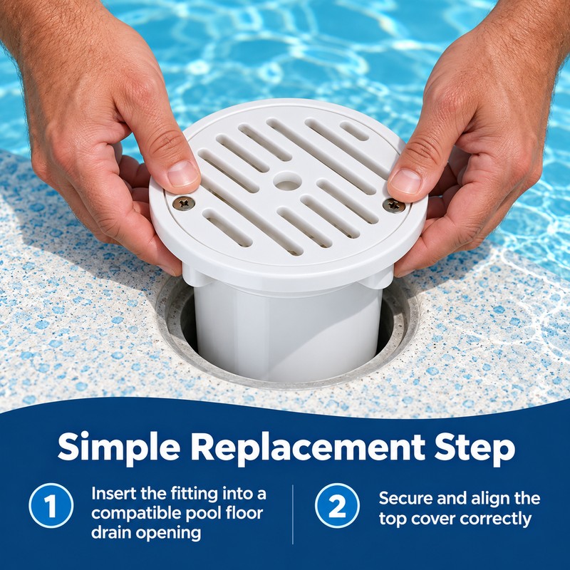 Adjustable Swimming Pool Floor Drain Outlet for Pool Water Drainage