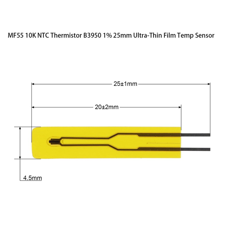 10Pcs MF55 Ultra-Thin NTC 10K Thermistor 3950 – -40℃~125℃ 3950