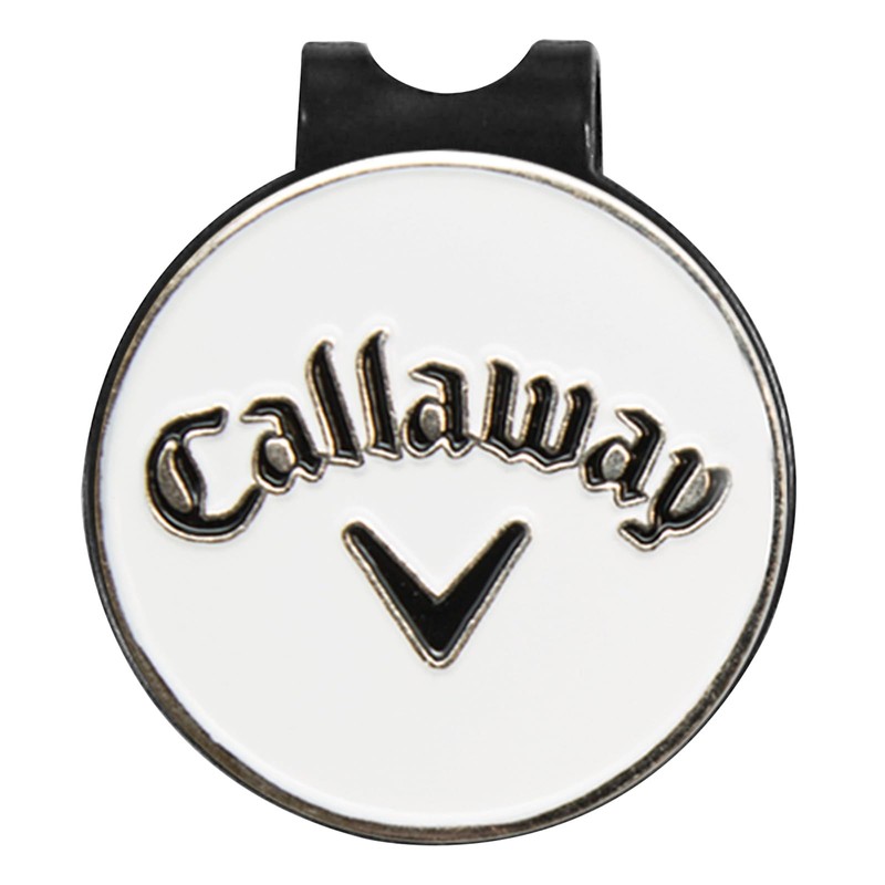 Callaway Hat Clip with Golf Marker Magnet, White