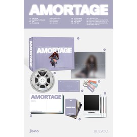 BLACKPINK Jisoo AMORTAGE 1st Mini Album Exclusive Purple Version CD+Screenplay Book+Flip Book+2p PostCard+1p PhotoCard+1p Polaroid+Tracking Sealed JI SOO