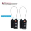 2 x V.S.P. Luggage Locks TSA Approved, Cable Travel Locks,