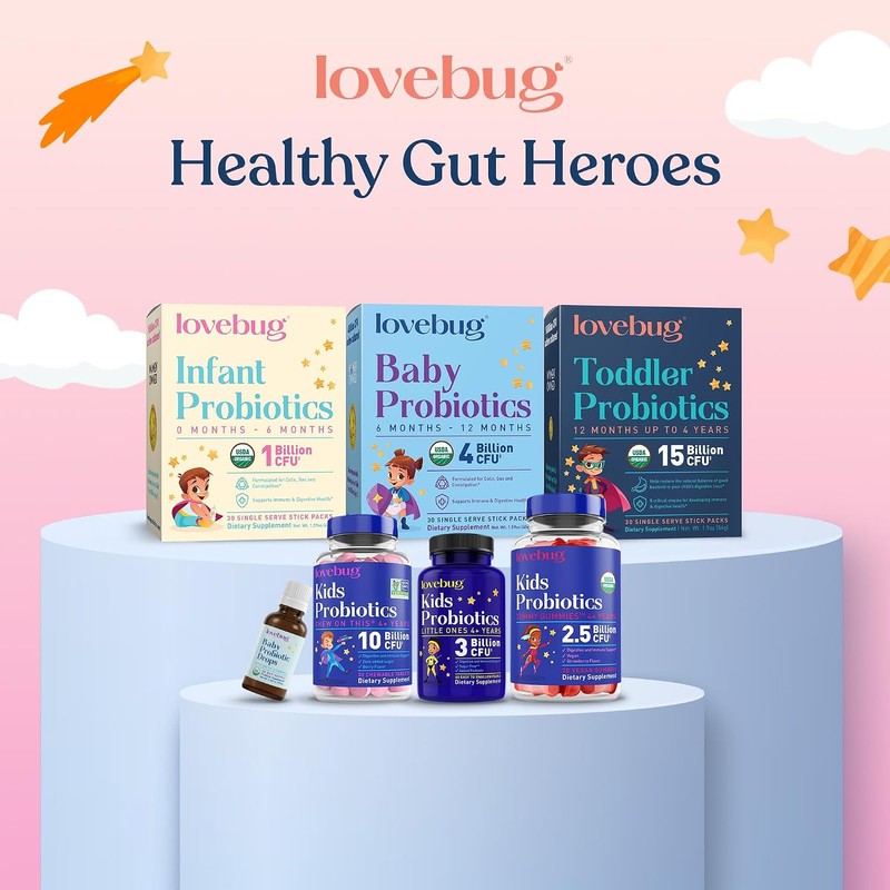Lovebug Probiotics Toddler 15 Billion CFU - 30 Sobres -