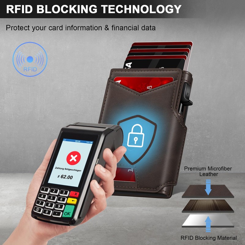 SEMORID Wallet for Men Wallet with Slim Pop Up Card