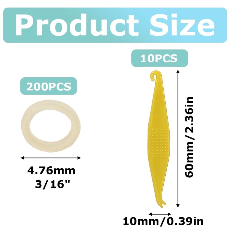 2 Pack Orthodontic Elastic Bands Rabbit 3/16" Braces Rubber Bands