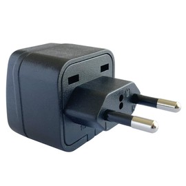 US/Canada/Japan to Europe (C Type) Plug Adaptor, US/Canada/Japan Plug Convert to 2-Pin Germany/France/Italy/Spain Socket (3 Pieces)