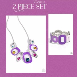 Paparazzi Jewelry Necklace Set  Poetically Painted Purple